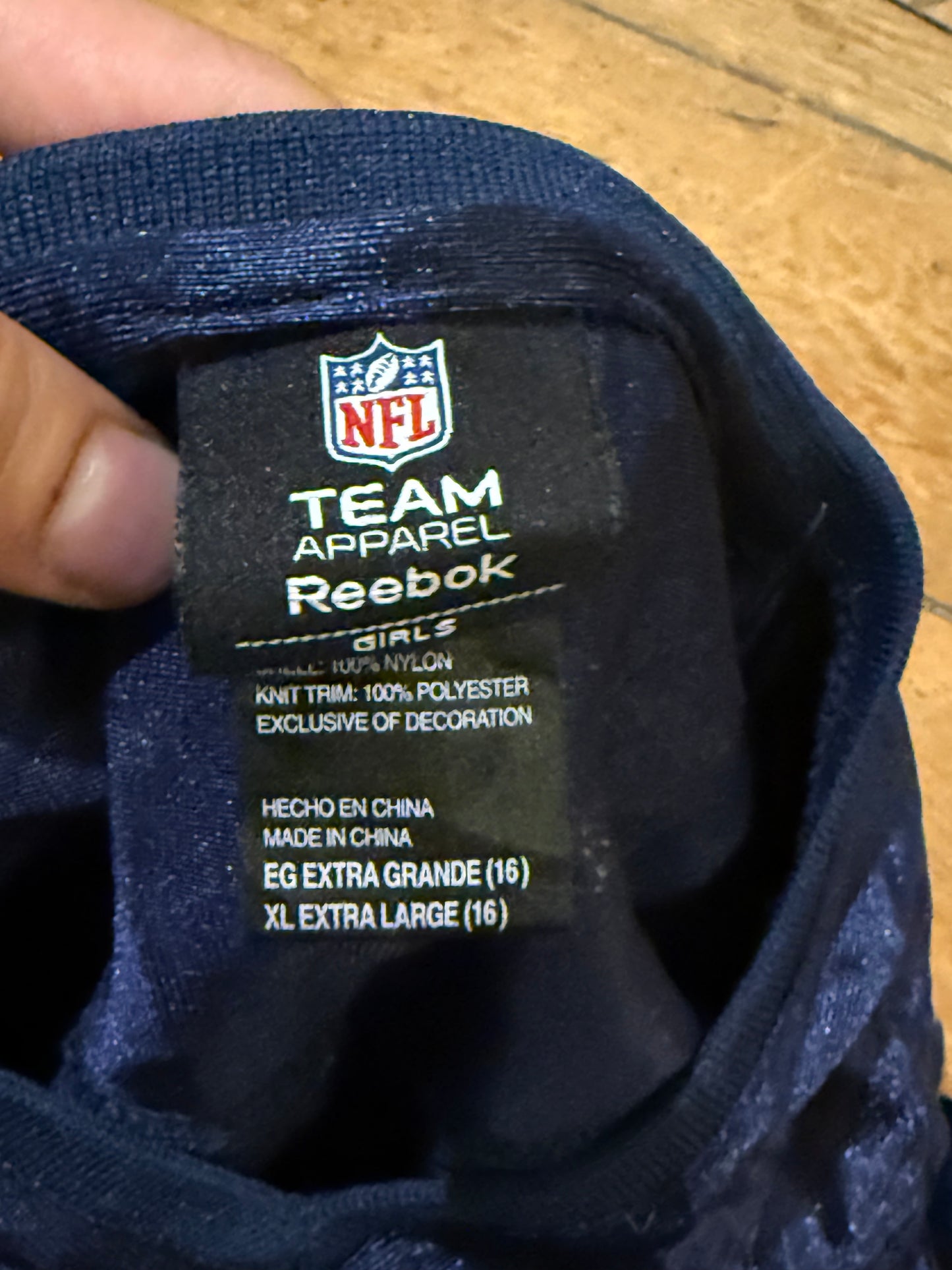 JERSEY DAMA NFL PATS COLOR AZUL TALA