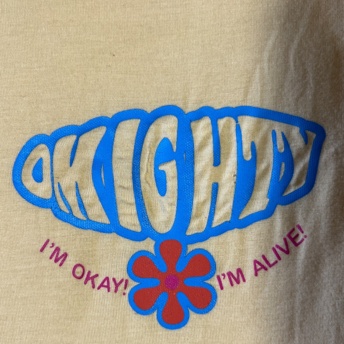 O-MIGHTY Women's Pink and Yellow Crop-top