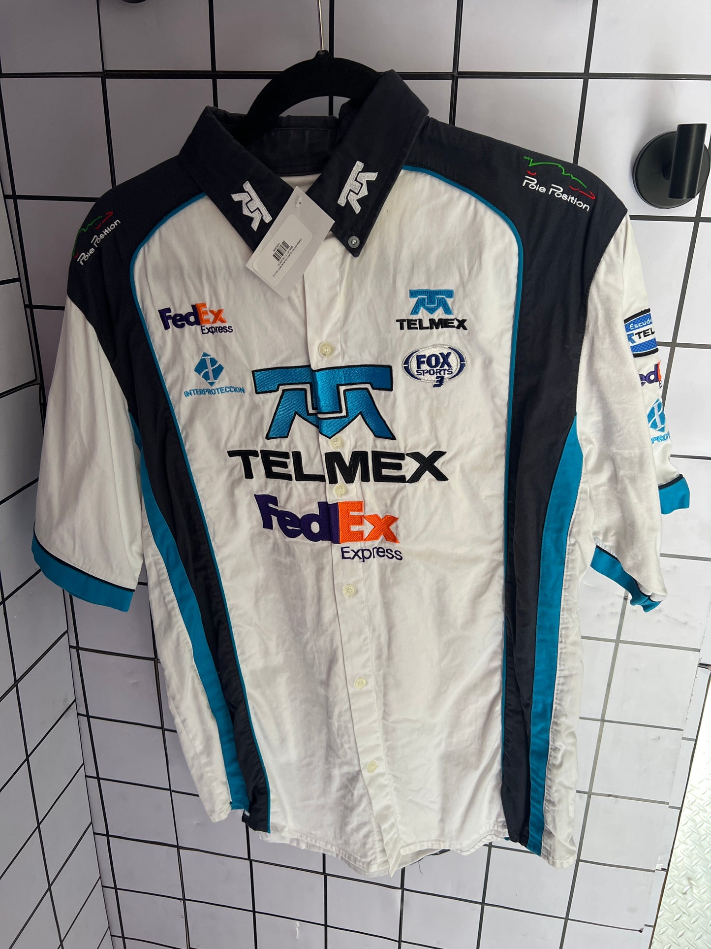 CAMISA RACING TELMEX COLOR BLANCO TALLA G