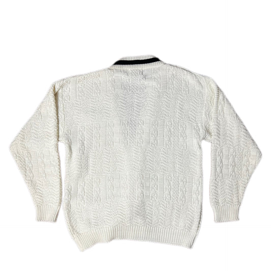 SUÉTER CARDIGAN VINTAGE BLANCO