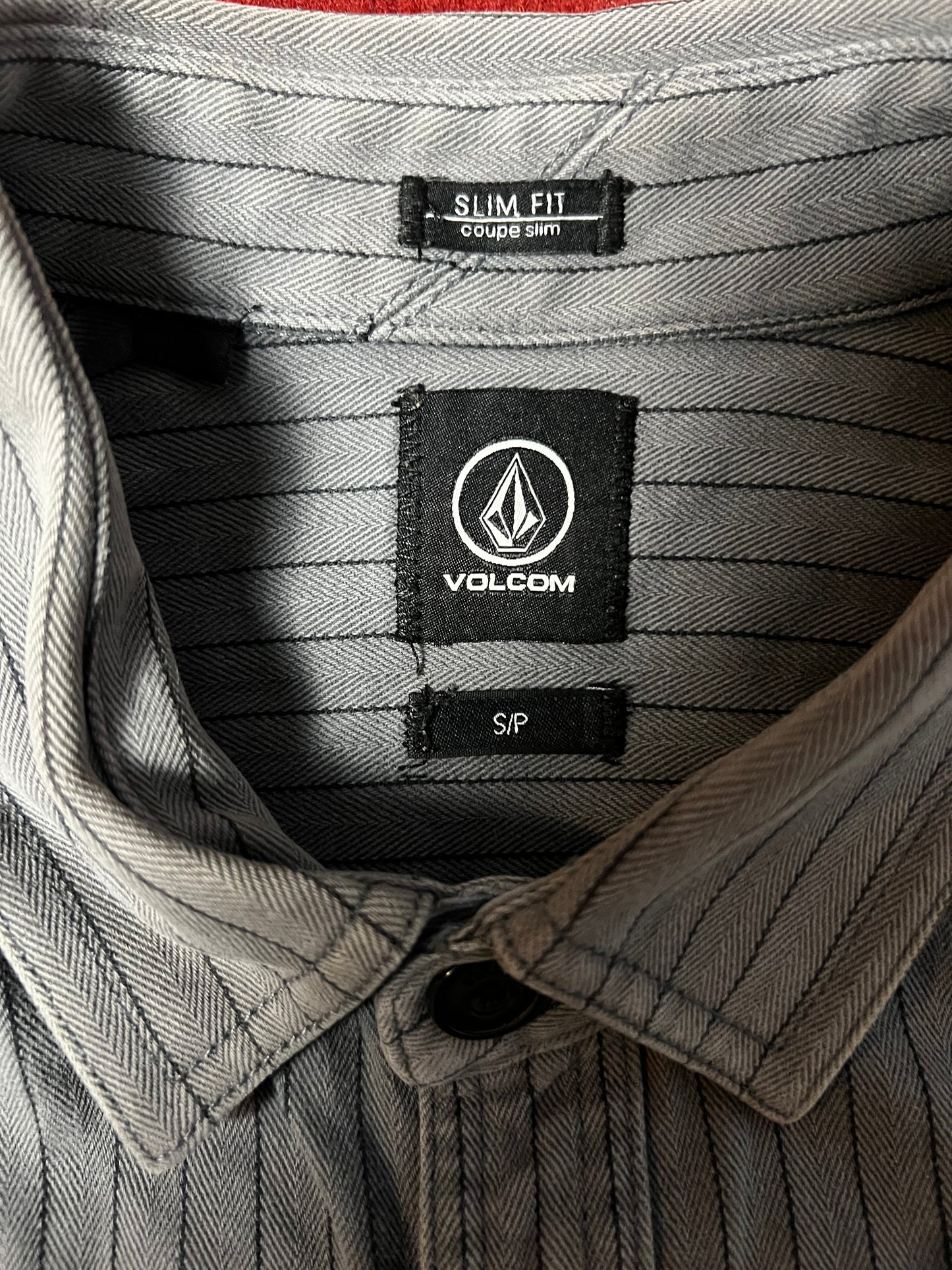 CAMISA VOLCOM GRIS RAYAS