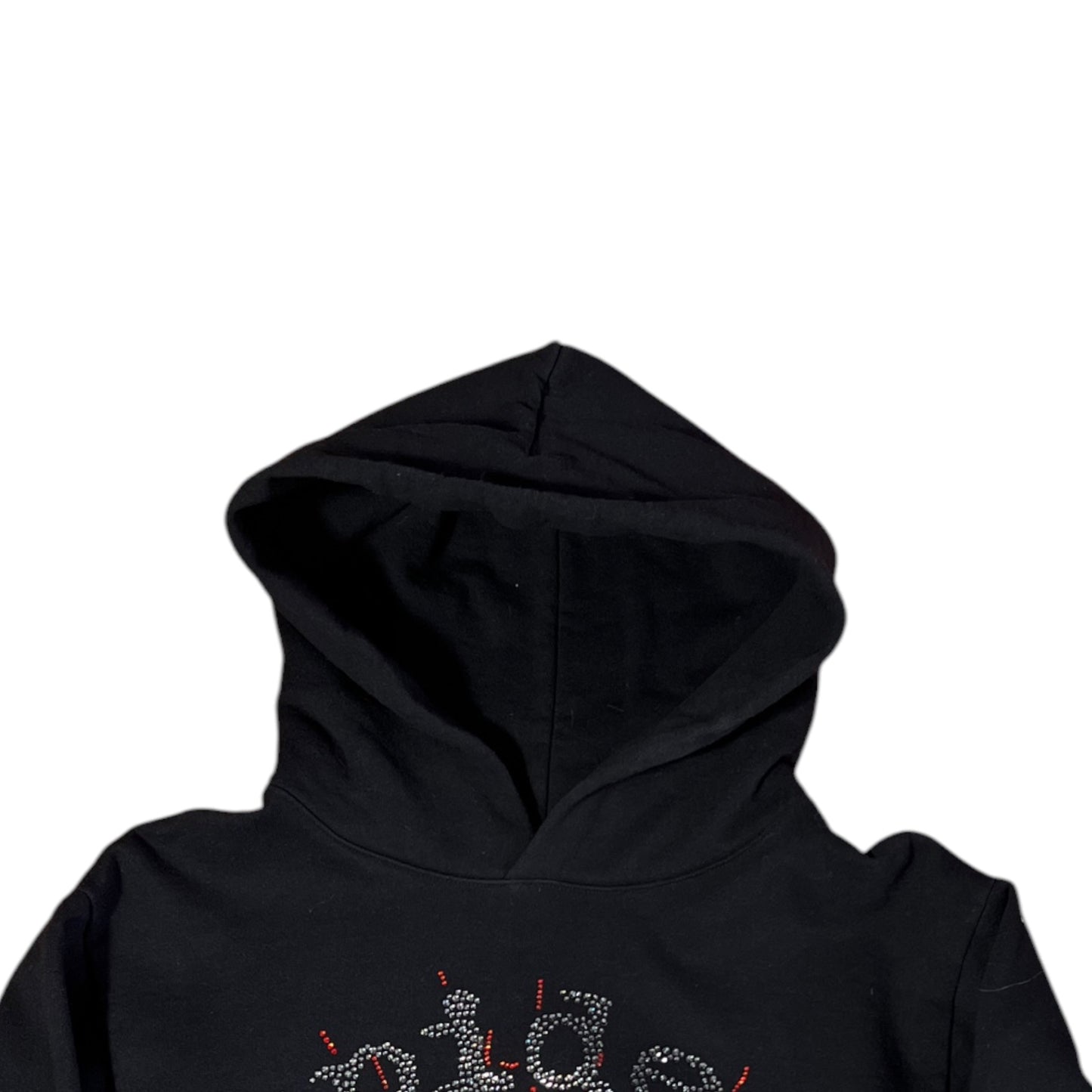 SP5DER hoodie Rhinestone OG Web V2 "Black"