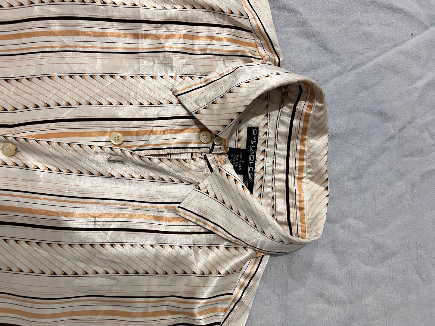 CAMISA VINTAGE RALLAS VEIGE Y CAFÉ
