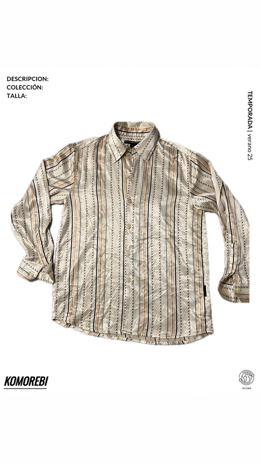CAMISA VINTAGE RALLAS VEIGE Y CAFÉ