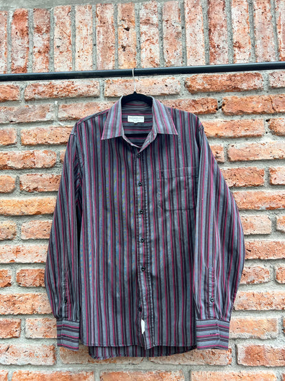 Camisa Yvessaint Lauren  Guinda Rayas Talla Eg