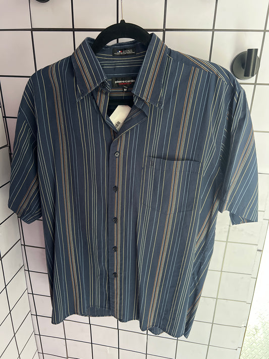 CAMISA MANGA CORTA AZUL REY RALLAS CAFES
