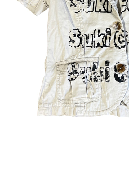 JACKET BEIGE SIKI LETTER PRINT