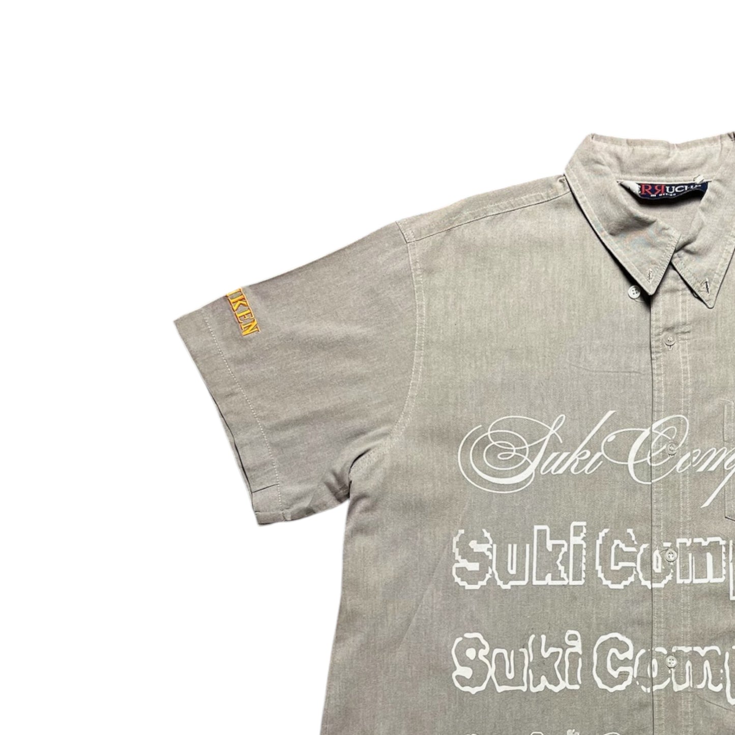 CAMISA SUKI MANGA CORTA SERIGRAFÍA BLANCA SK225