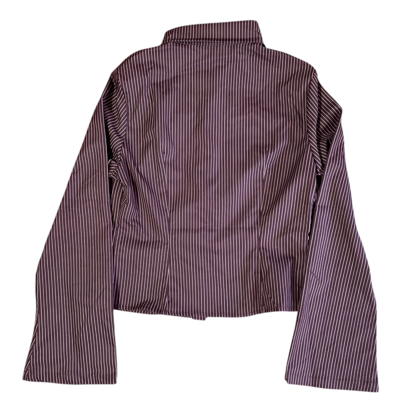 CAMISA ENTALLADA MANGA CAMPANA CAFÉ