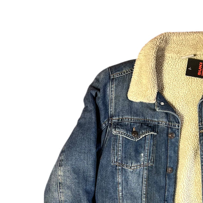 CHAMARRA DENIM CON BORREGO TALLA M