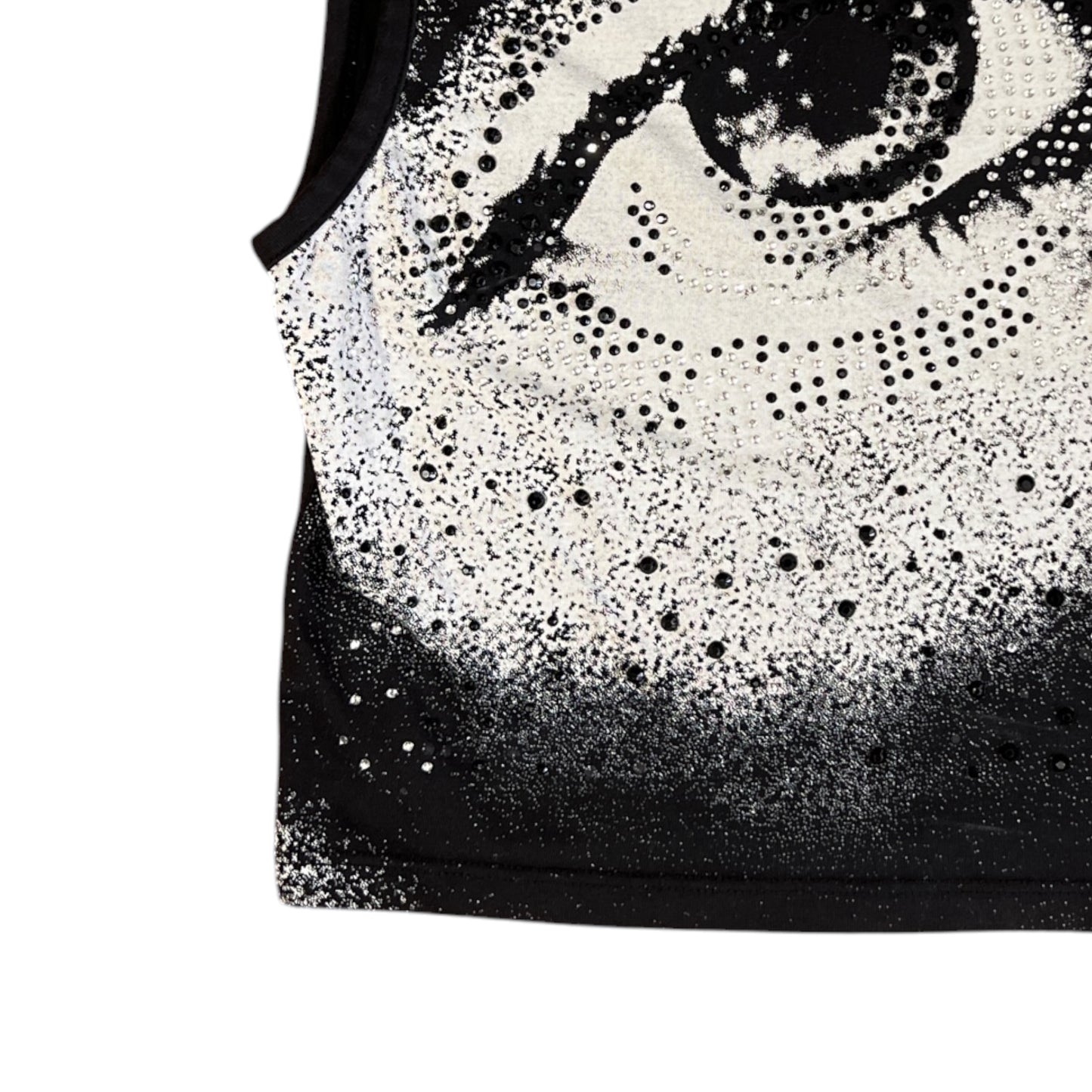 Jaded London Women's Black and Silver Crop-top