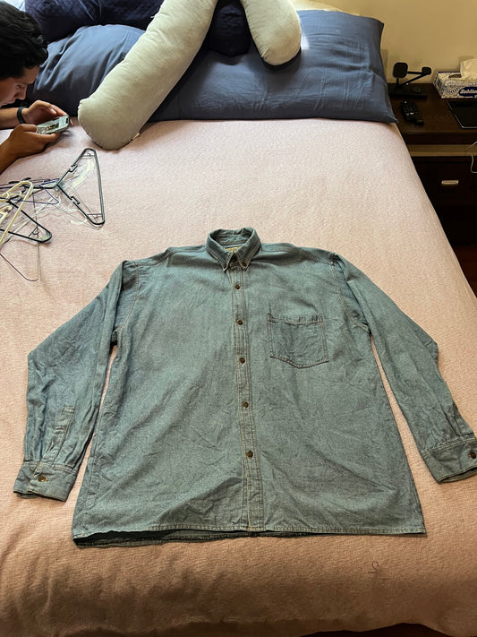 CAMISA DE MEZCLILLA MANGA LARGA ALEXS BLEACH TALLA G