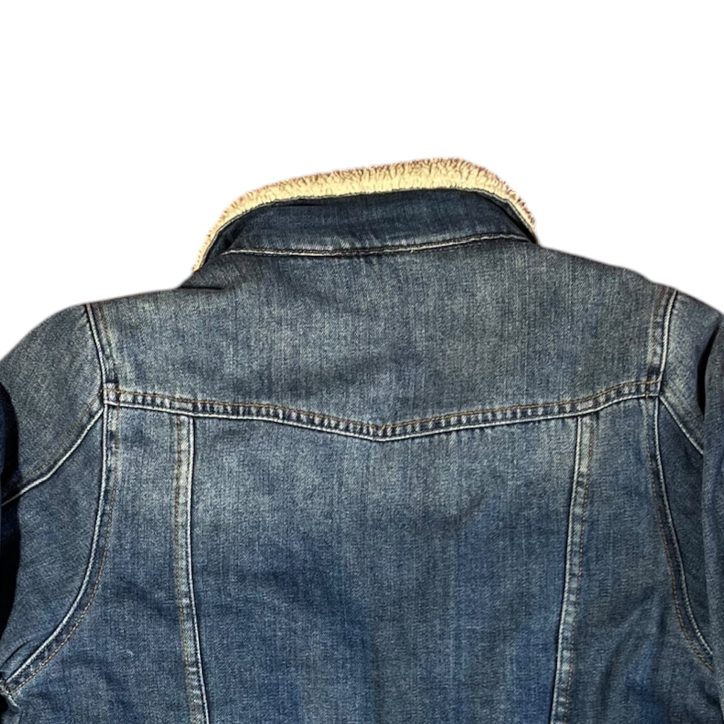 CHAMARRA DENIM CON BORREGO TALLA M