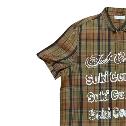 CAMISA SUKI MANGA CORTA SERIGRAFÍA BLACA SK230