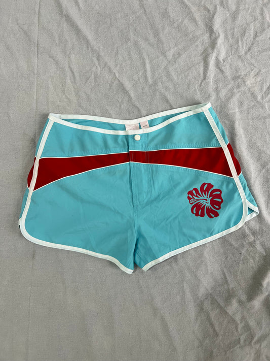 MINI SHORT VICTORIA SECRET AZUL CON ROJO