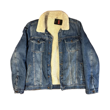 CHAMARRA DENIM CON BORREGO TALLA M