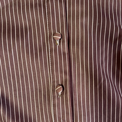 CAMISA ENTALLADA MANGA CAMPANA CAFÉ
