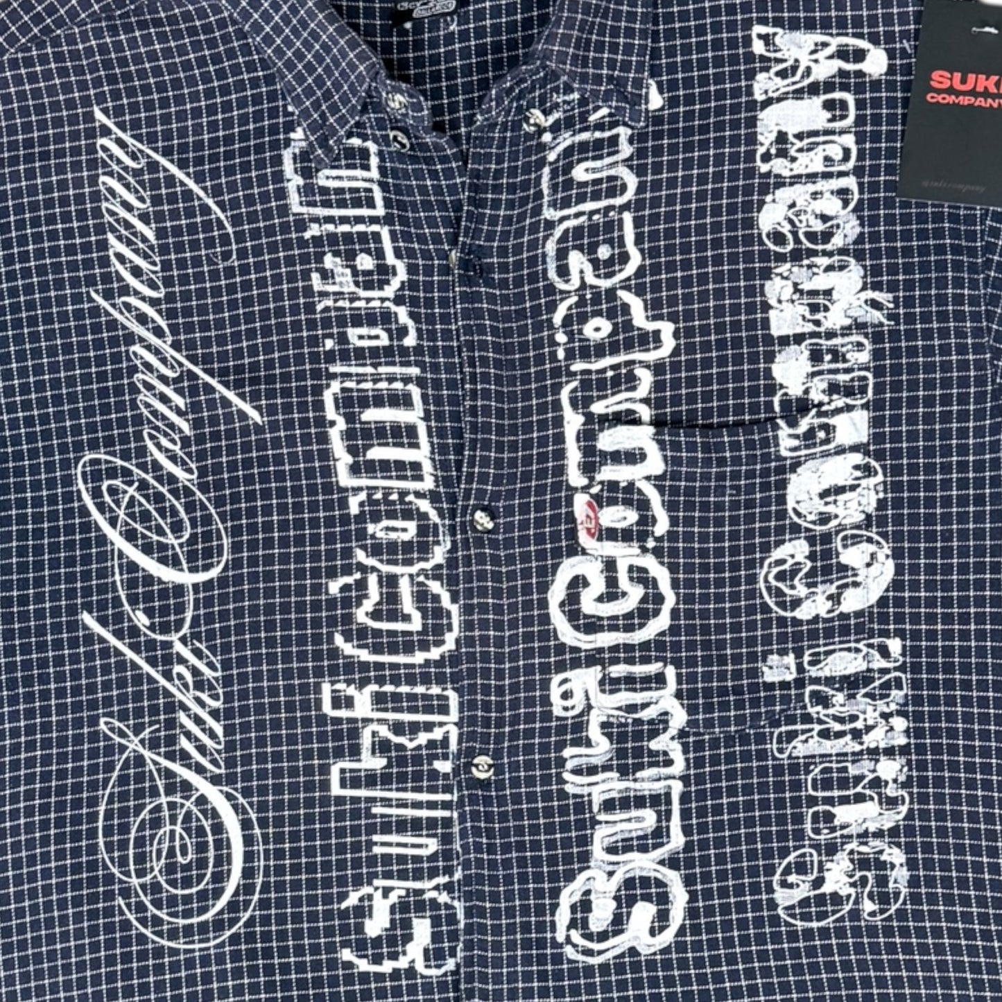 CAMISA SUKI MANGA CORTA SERIGRAFÍA BLANCA SK207