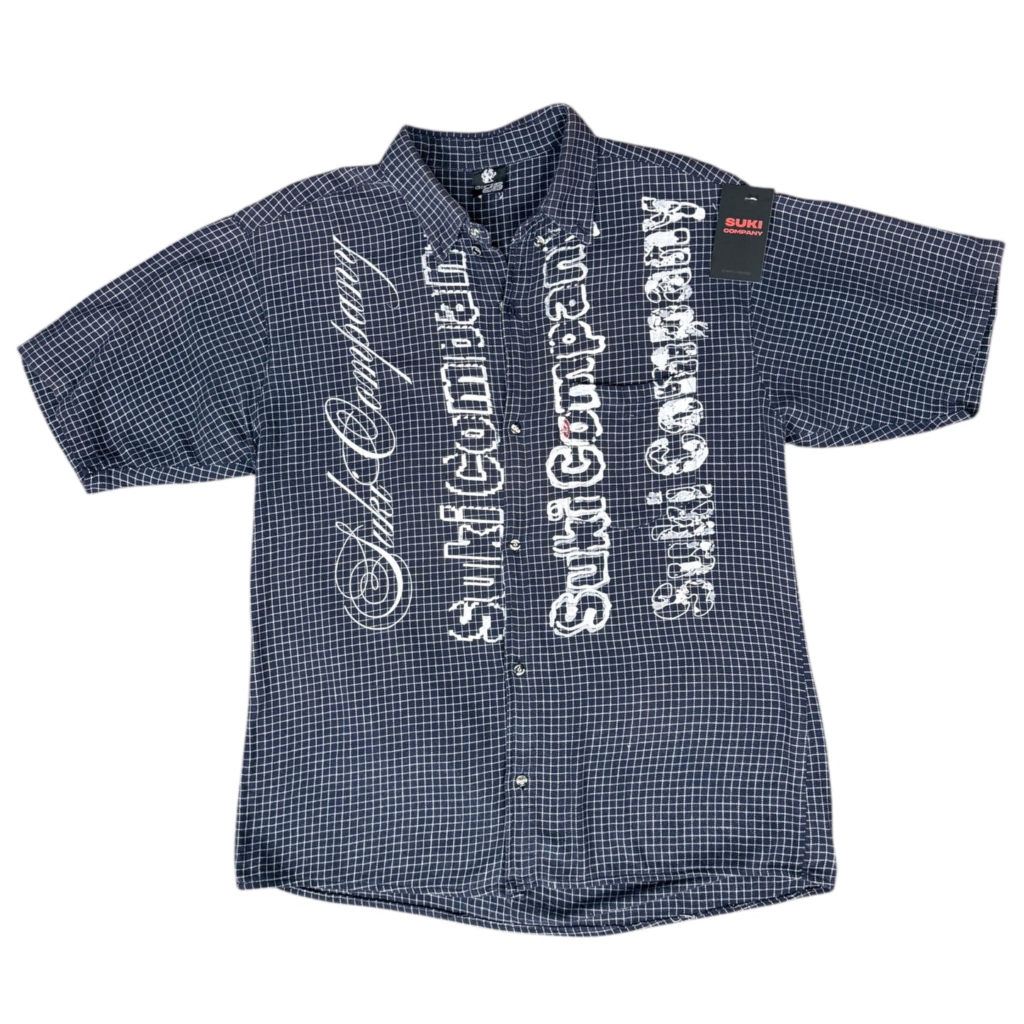CAMISA SUKI MANGA CORTA SERIGRAFÍA BLANCA SK207