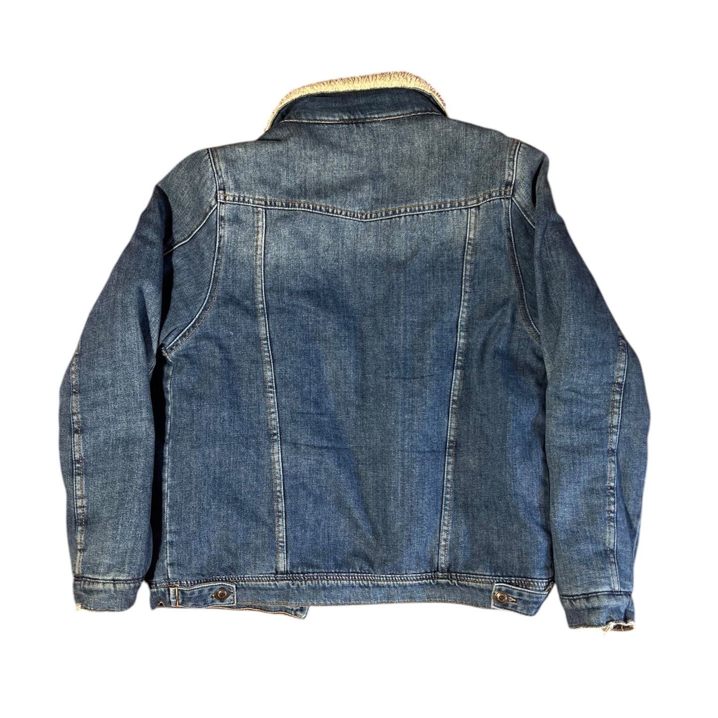 CHAMARRA DENIM CON BORREGO TALLA M