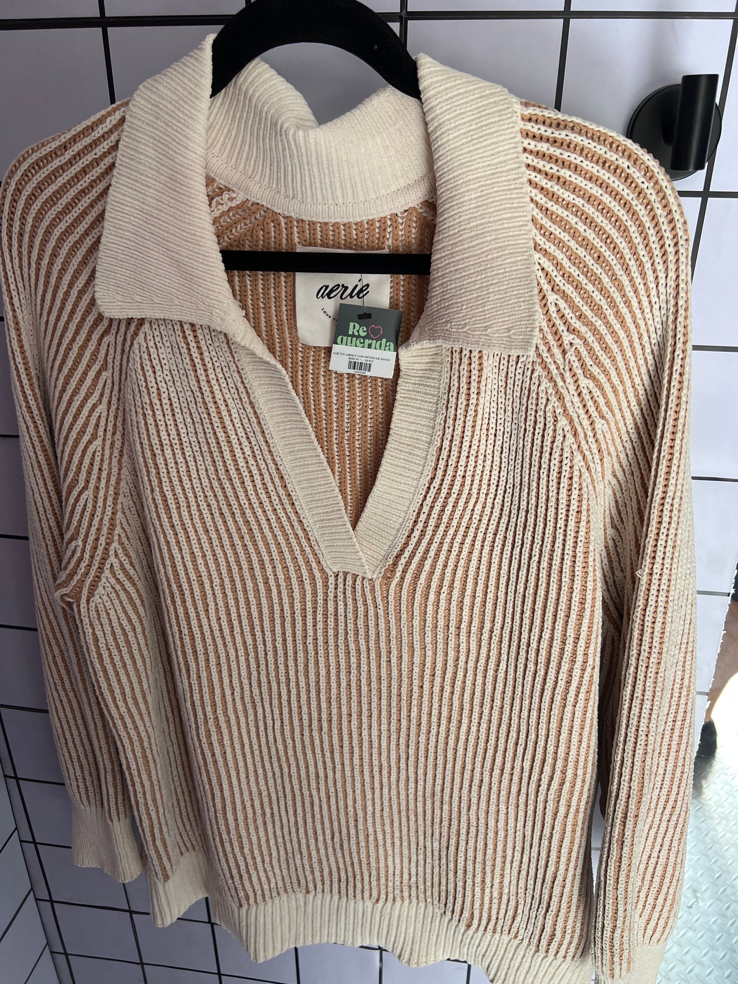 SUETER UNISEX CON PATRON DE RAYAS