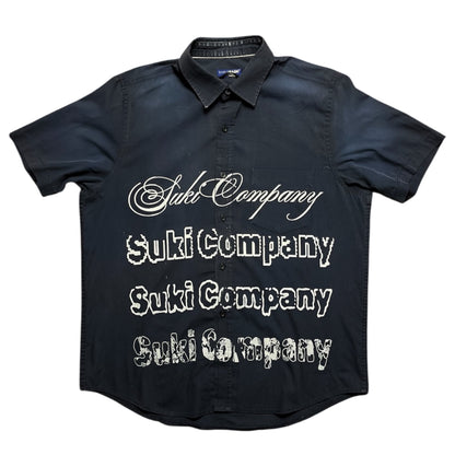 CAMISA SUKI MANGA CORTA SERIGRAFÍA BLANCA SK223