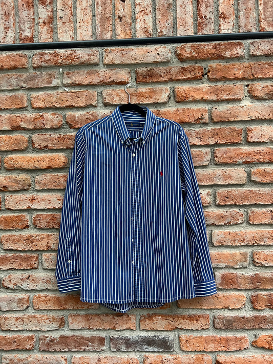 CAMISA RAYAS AZUL RALPH LAUREN TALLA XL