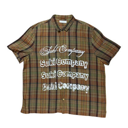 CAMISA SUKI MANGA CORTA SERIGRAFÍA BLACA SK230