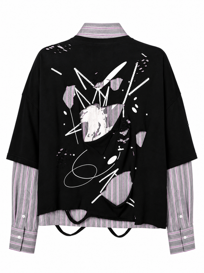 CAMISA SUKI TEESHIRT DESTRESS GRAFICO BLANCO TALLA M
 SK251