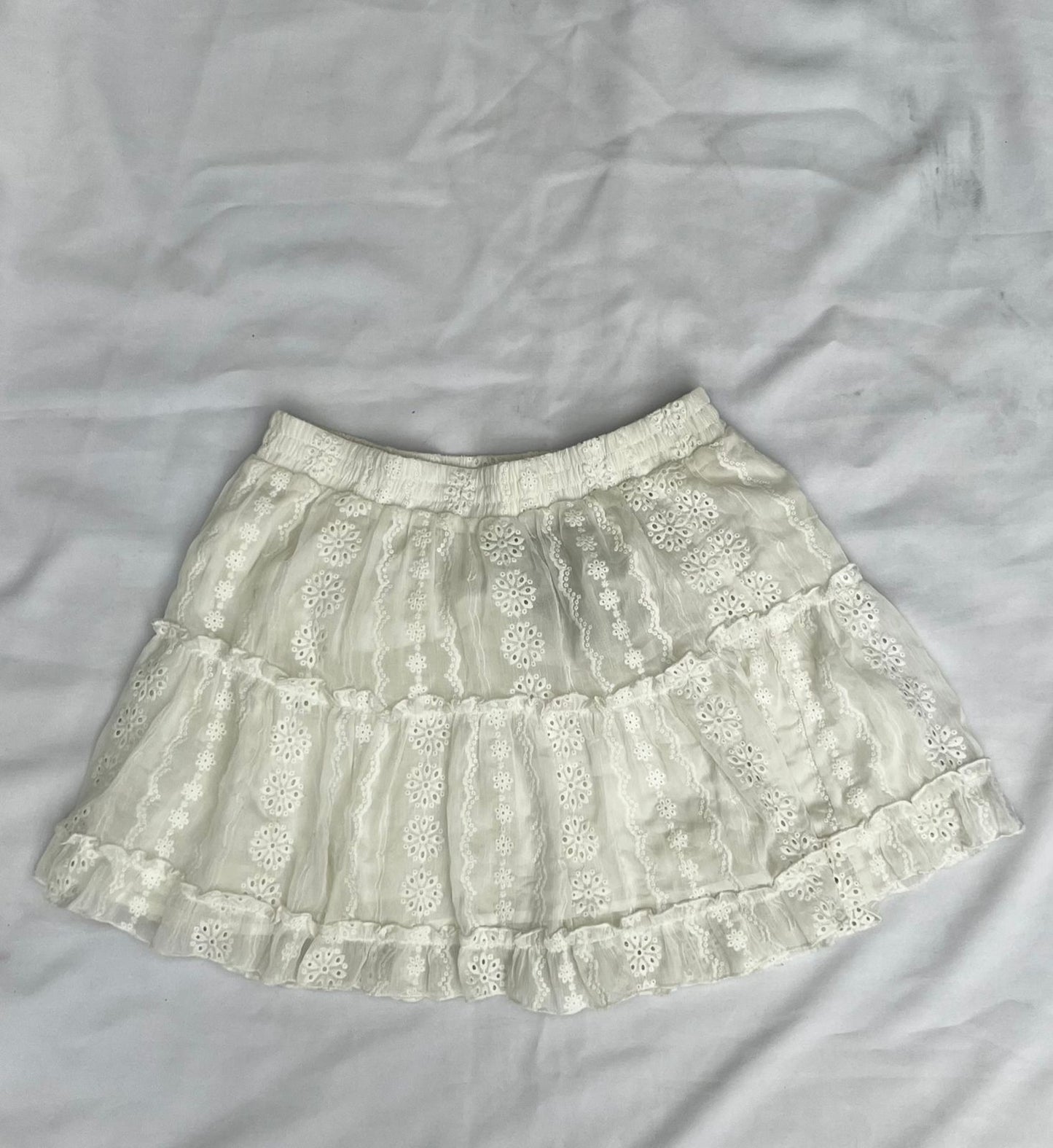 Falda Boho Blanco / M
