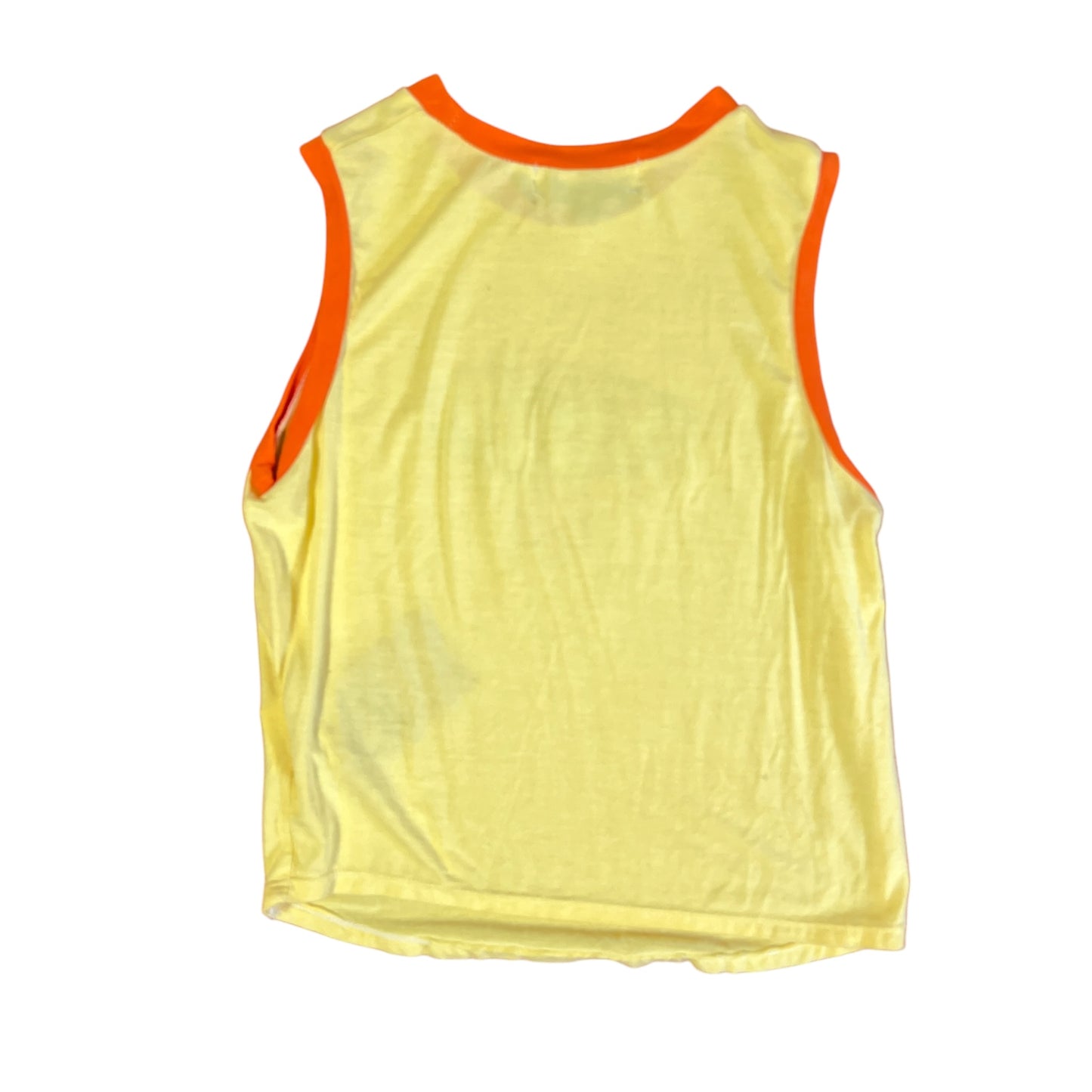O-MIGHTY Women's Pink and Yellow Crop-top