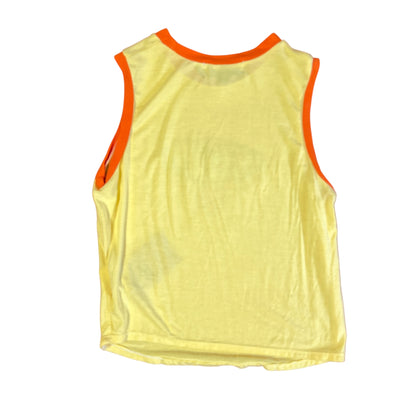 O-MIGHTY Women's Pink and Yellow Crop-top