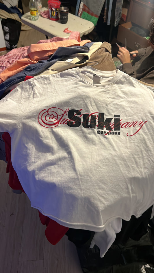 PLAYERA MANGA CORTA CROP BLANCA SUKI MAQUINA