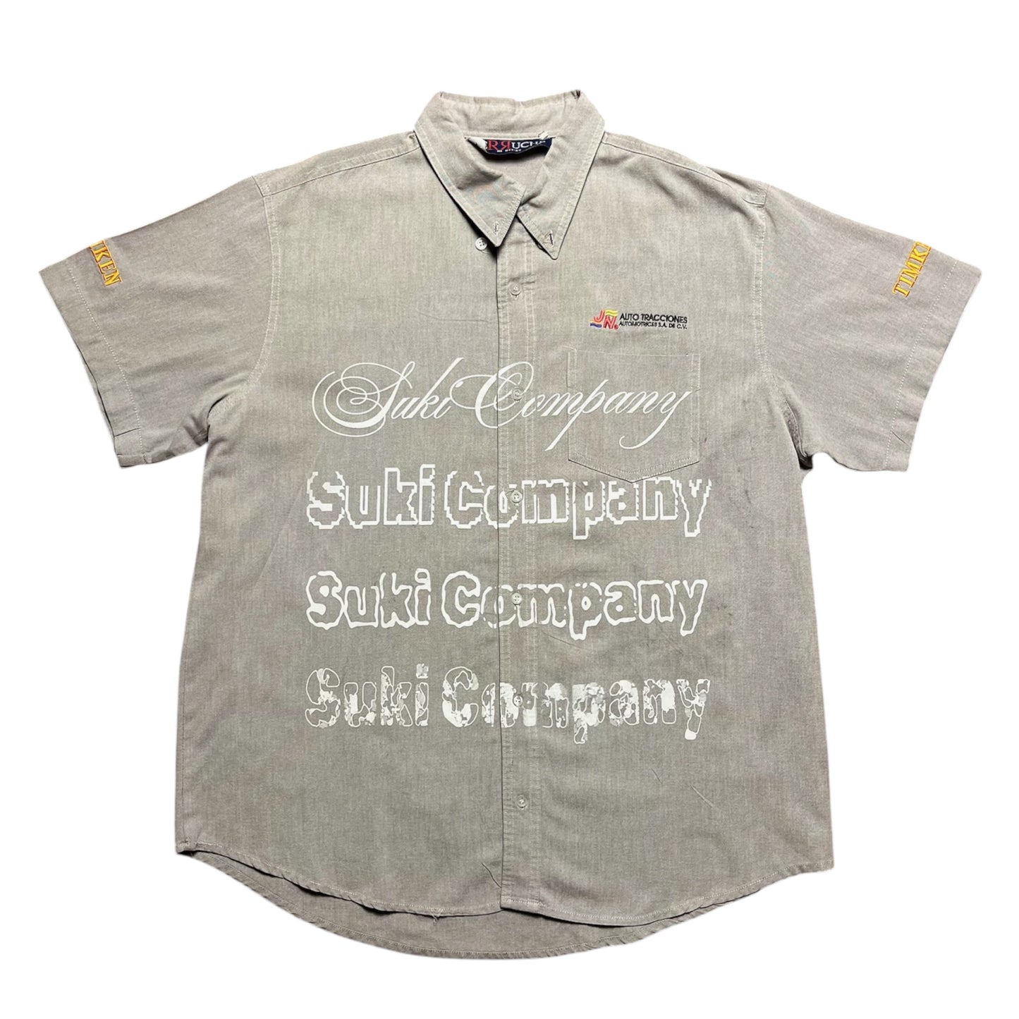 CAMISA SUKI MANGA CORTA SERIGRAFÍA BLANCA SK225