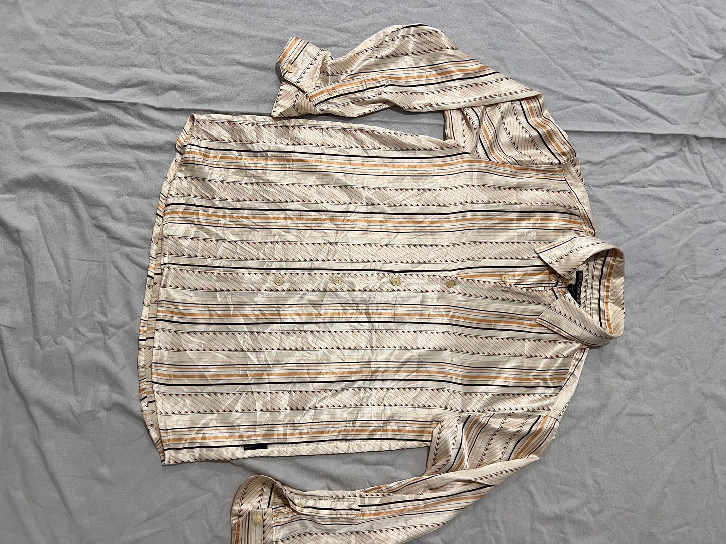 CAMISA VINTAGE RALLAS VEIGE Y CAFÉ
