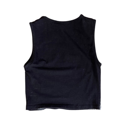 Jaded London Women's Black and Silver Crop-top