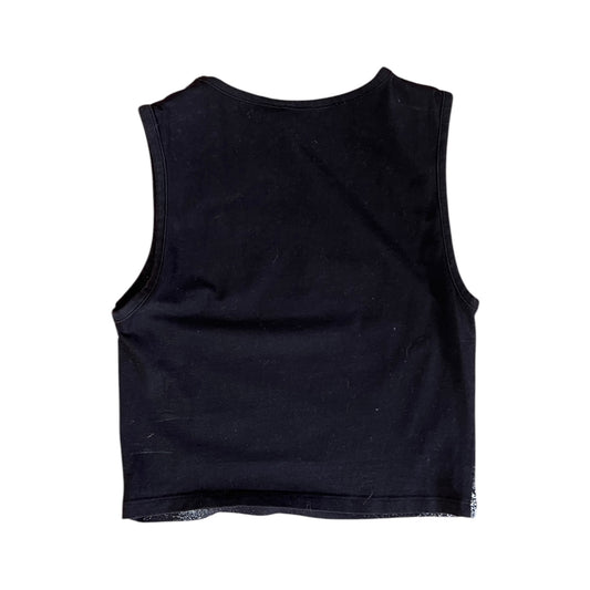 Jaded London Women's Black and Silver Crop-top