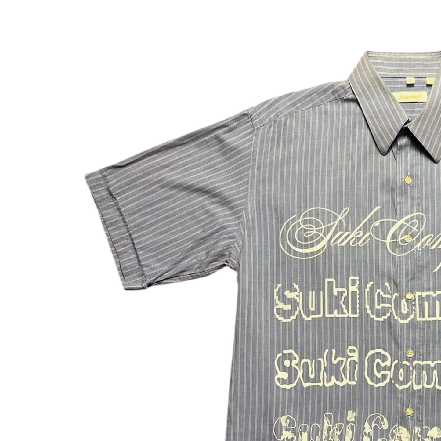CAMISA SUKI MANGA CORTA SERIGRAFÍA BLANCA SK224