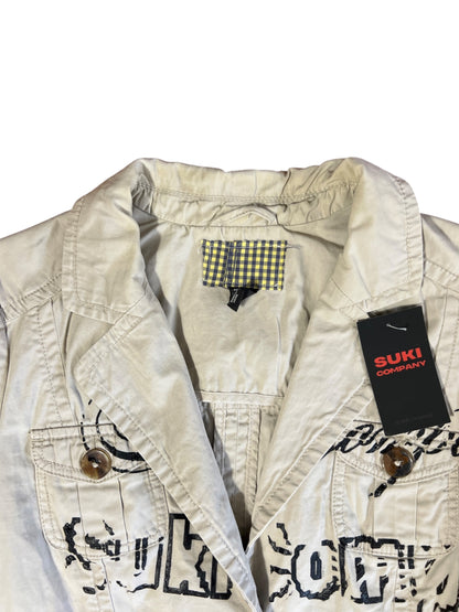 JACKET BEIGE SIKI LETTER PRINT