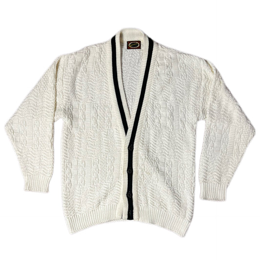 SUÉTER CARDIGAN  VINTAGE BLANCO