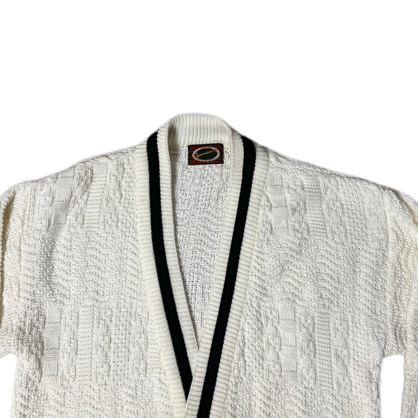 SUÉTER CARDIGAN  VINTAGE BLANCO