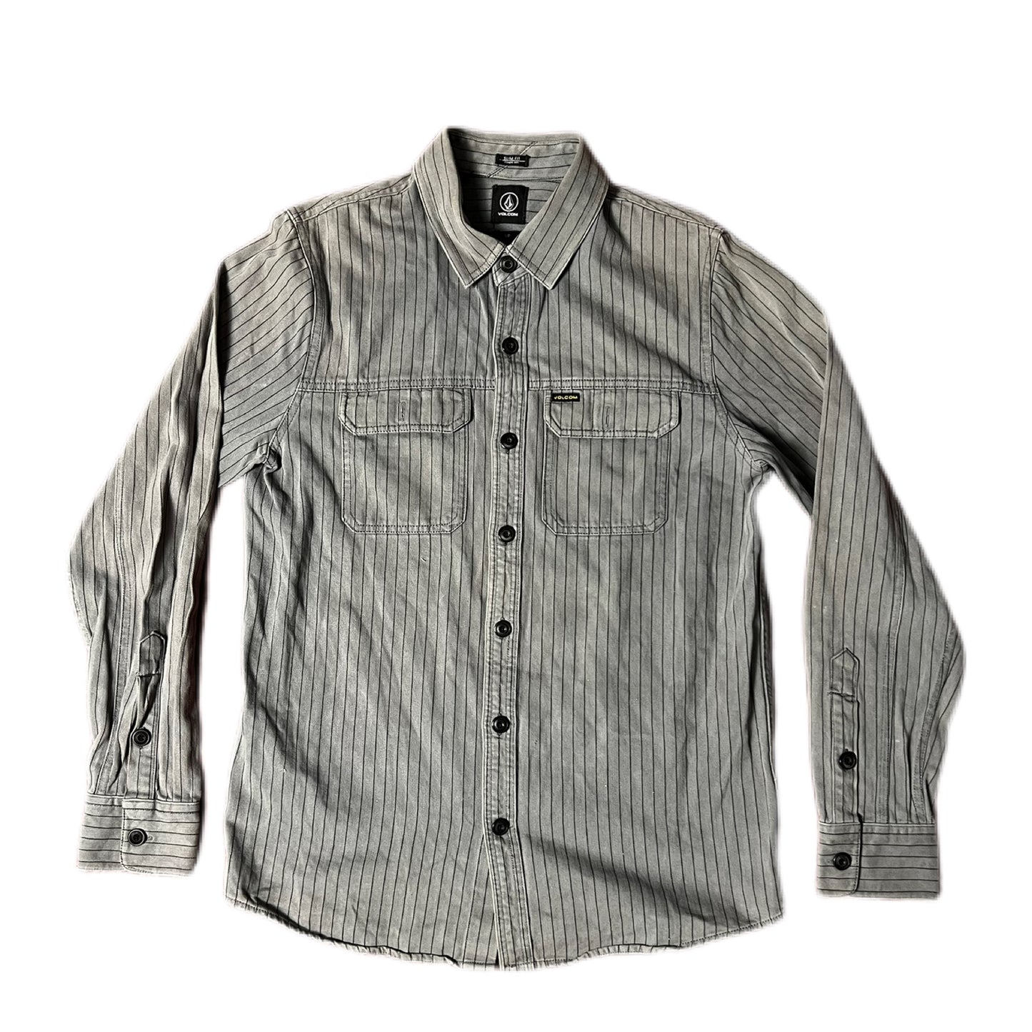 CAMISA VOLCOM GRIS RAYAS