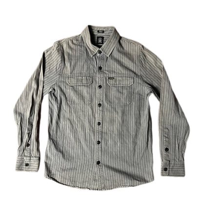 CAMISA VOLCOM GRIS RAYAS