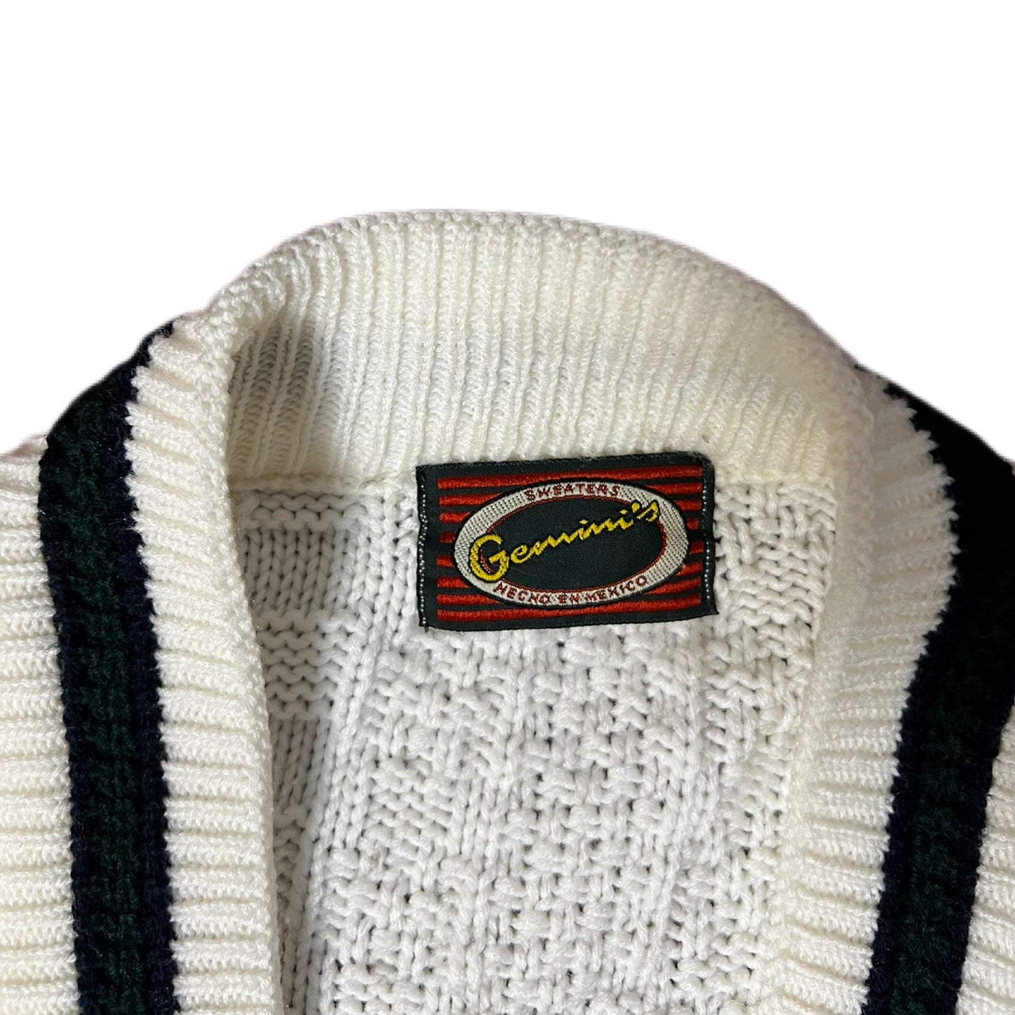 SUÉTER CARDIGAN  VINTAGE BLANCO