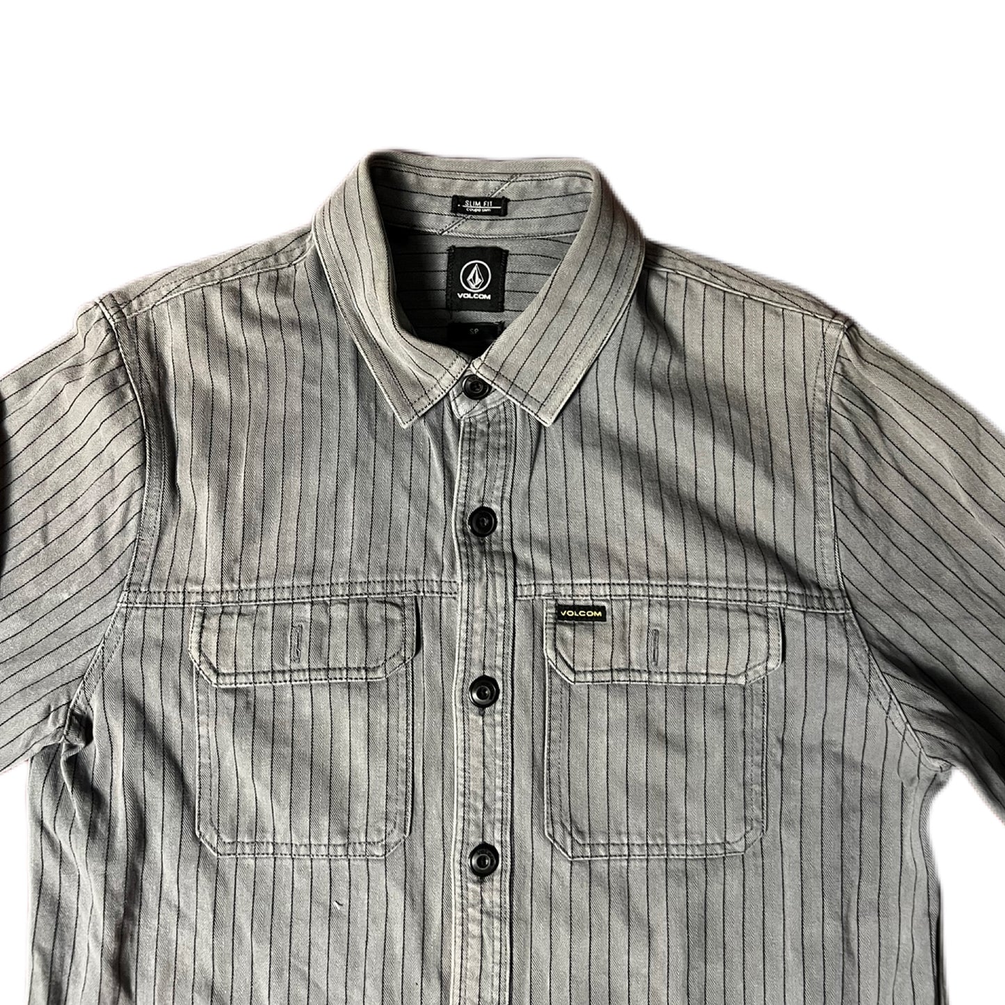 CAMISA VOLCOM GRIS RAYAS