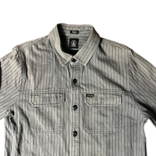 CAMISA VOLCOM GRIS RAYAS