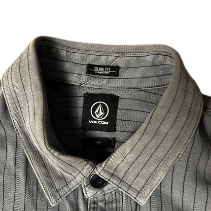 CAMISA VOLCOM GRIS RAYAS