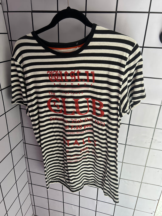 PLAYERA RALLADA NEGRO BLANCO PEPE JEANS
