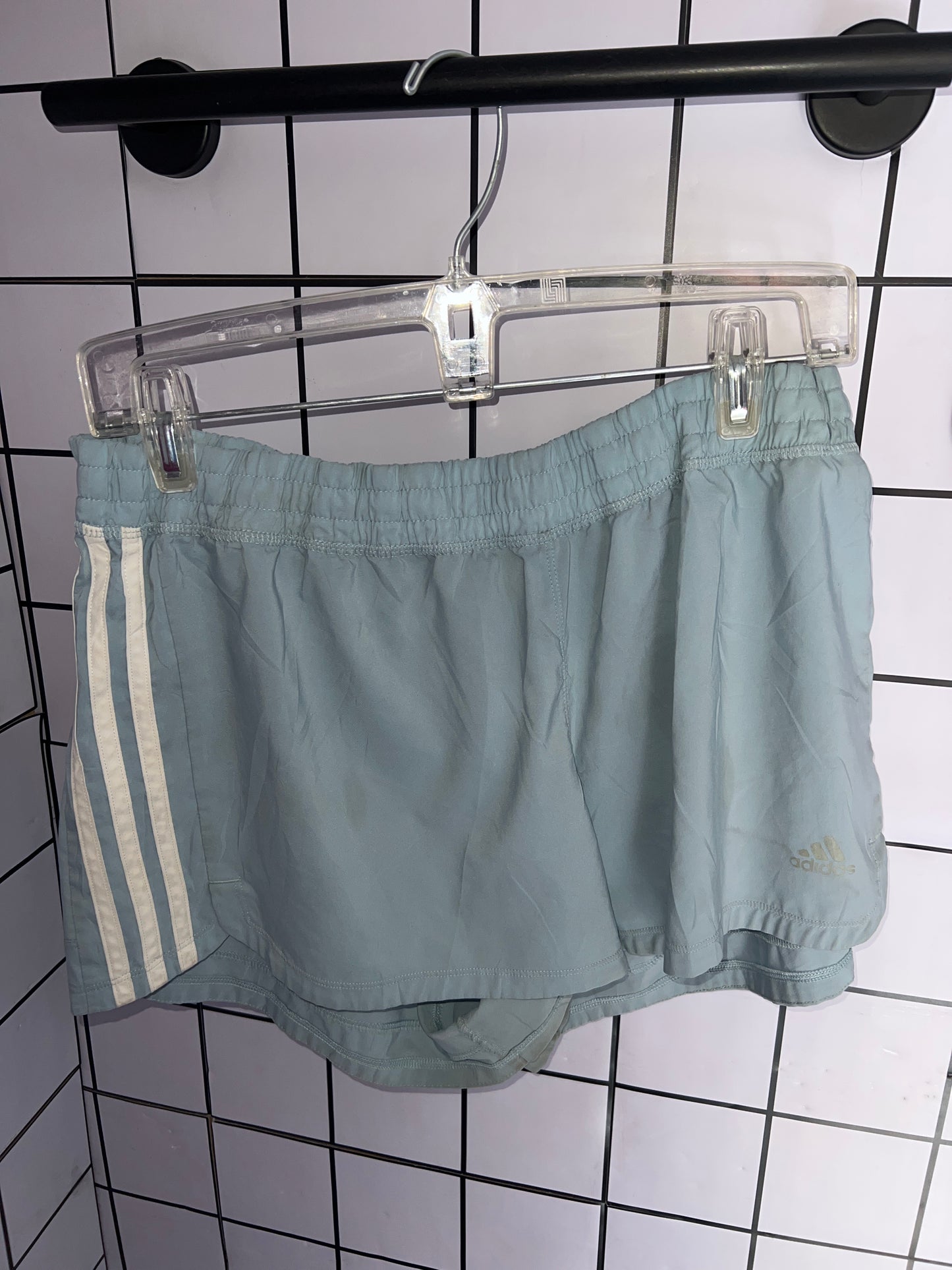 Mini Short Azul Claro Adidas Talla Xl