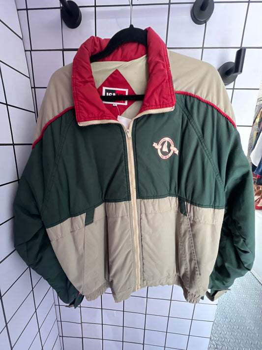 CHAMARRA 80´ ISMX GRIS AZUL Y ROJO TALLA G
